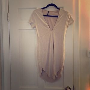 Nude Suede Dress